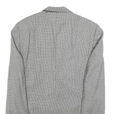 PIATTELLI Mens Grey Wool Classic Jacket M Woven Button Closure