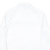 CALVIN KLEIN Mens White 1/4 Zip Sweatshirt S Polyester Blend Pullover