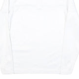CALVIN KLEIN Mens White 1/4 Zip Sweatshirt S Polyester Blend Pullover