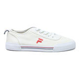 FILA Low Top Trainers Mens Canvas White Red UK 7 Lightweight Casual Footwear