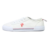 FILA Low Top Trainers Mens Canvas White Red UK 7 Lightweight Casual Footwear