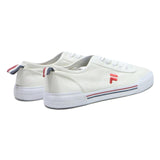 FILA Low Top Trainers Mens Canvas White Red UK 7 Lightweight Casual Footwear