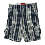 Levis Checked Cargo Shorts - 34W 10L Blue Cotton