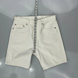 Levis Denim Shorts - 30W 8L White Cotton