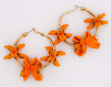 Sunny Blossom Hoop Earrings – Gold Flower Hoop Earrings