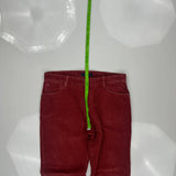 Tommy Hilfiger Cord Trousers - 35″ Waist Red Cotton