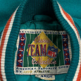 Miami Dolphins Logo Athletics Football Varsity Jacket - Large Gray Wool Blend