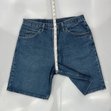 Wrangler Denim Shorts - 33W 10L Blue Cotton