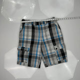 Ecko Unltd Checked Cargo Shorts - 32W 10L Black Cotton