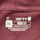 Carhartt T-Shirt - 2XL Burgundy Cotton