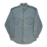 Levis Striped Denim Shirt - Medium Blue Cotton