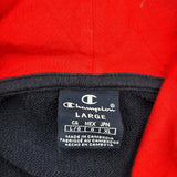 Reverse Weave Champion Spellout Hoodie - Large Black Cotton