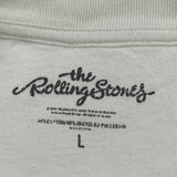 Pop Art Tongue Design The Rolling Stones Band Sweatshirt - Large White Cotton