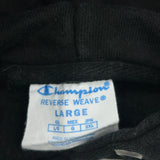 Reverse Weave Champion Hoodie - Large Black Cotton