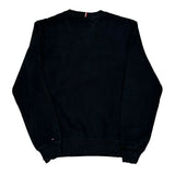 Tommy Hilfiger Spellout Sweatshirt - Medium Black Cotton