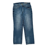 Faded Glory Contrast Stitch Jeans - 33W 32L Blue Cotton Blend