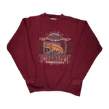 Made In USA 20/20 Hvywt Trout Fly Fishing Sweatshirt - Large Burgundy Cotton