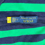Polo By Ralph Lauren Striped T-Shirt - Large Green Cotton