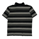 Nike Striped Polo Shirt - Medium White Cotton