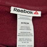 Reebok Sweatshirt - Medium Burgundy Cotton Blend