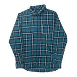 Quiksilver Checked Flannel Shirt - Large White Cotton