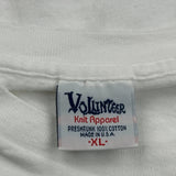 Centennial 1895-1995 Volunteer Graphic T-Shirt - XL White Cotton
