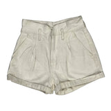Levis Denim Shorts - 26W UK 6 Cream Cotton