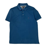 Tommy Hilfiger Slim Fit Polo Shirt - Large Blue Cotton