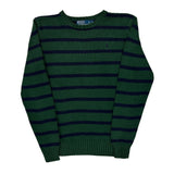 Polo By Ralph Lauren Striped Sweater - Small Navy Cotton