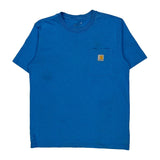 Carhartt T-Shirt - Medium Blue Cotton Blend