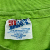 Fiesta Hanes Single Stitch T-Shirt - XL Green Cotton