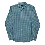 Armani Exchange Checked Shirt - Medium Blue Cotton