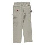 Cargo Dickies Double Knee Carpenter Trousers - 31W 30L White Cotton