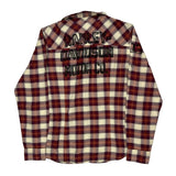Harley Davidson Checked Flannel Shirt - Large Brown Cotton