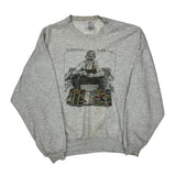 Fishing Jerzees Graphic Sweatshirt - 2XL Grey Cotton Blend