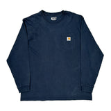 Carhartt Long Sleeve T-Shirt - XL Navy Cotton