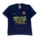 Fc Barcelona Nike Graphic T-Shirt - Medium Navy Cotton
