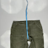 Carhartt Double Knee Carpenter Pants - 40W 31L Green Cotton
