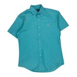 Ralph Lauren Short Sleeve Shirt - Medium Blue Cotton