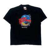Made In USA Barcelona Planet Hollywood T-Shirt - Large Black Cotton