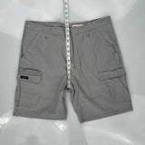 Wrangler Cargo Shorts - 36W 9L Grey Cotton