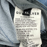 Quiksilver Shorts - 34W 9L Blue Polyester