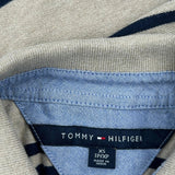 Tommy Hilfiger Striped Polo Shirt - XS Beige Cotton