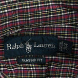 Ralph Lauren Checked Shirt - 2XL Burgundy Cotton