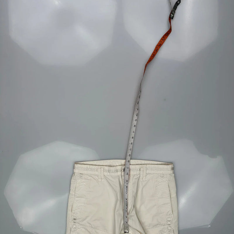 Armani Exchange Cargo Cargo Trousers - 34W 31L Cream Cotton