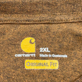 Carhartt T-Shirt - 2XL Brown Cotton