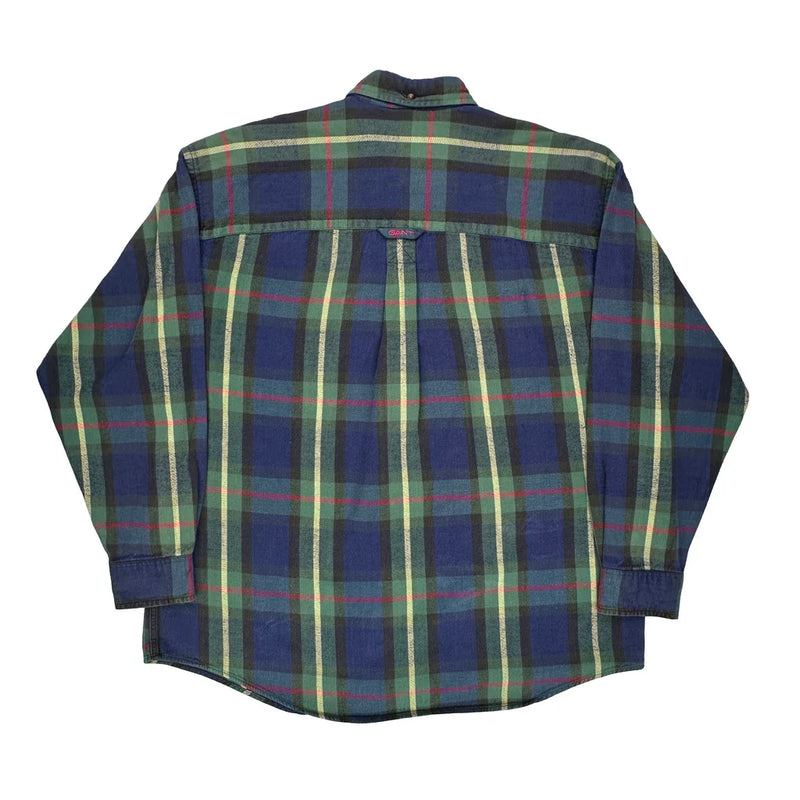 Gant Checked Flannel Shirt - Large Multicoloured Cotton