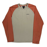Patagonia Graphic Long Sleeve T-Shirt - Large Beige Cotton