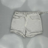 Levis Denim Shorts - 27W UK 8 White Cotton