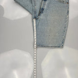 Levis Denim Shorts - 34W 11L Light Wash Cotton